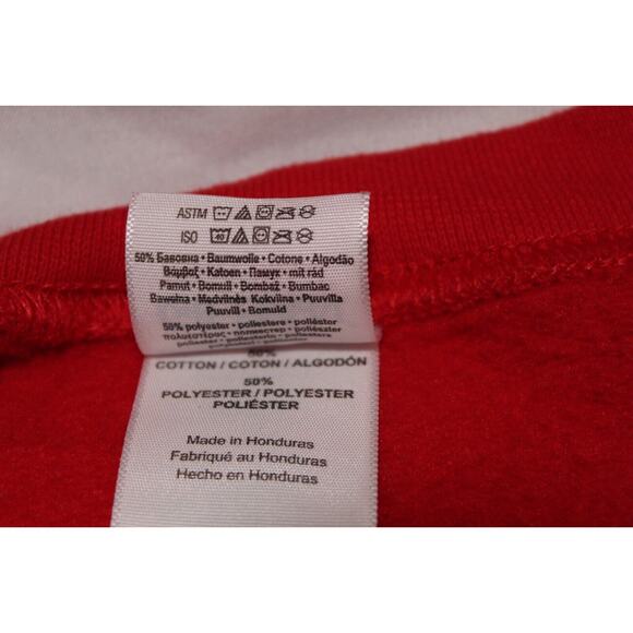 Cat Sweatshirt Women's XL Red LS Pop-over Crewneck Patchwork Crazy Cat Lady Cozy - Picture 6 of 12